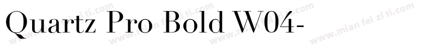 Quartz Pro Bold W04字体转换